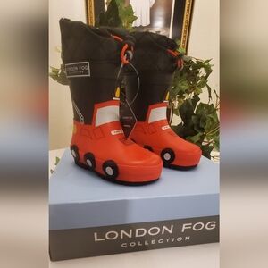 Rain Boots, Snow Boots, Child Size 5, London Fog, Fire Engine, Red NWT